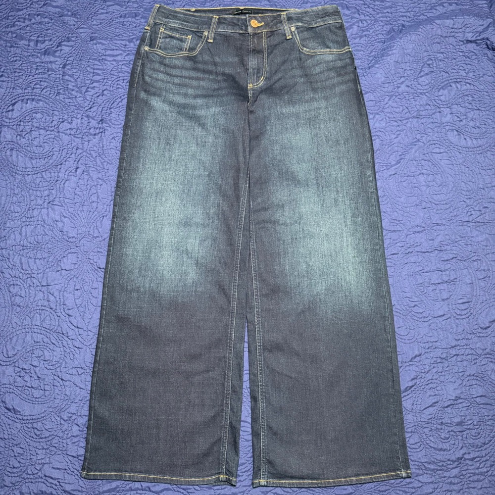 Silver Jeans Co Suki Wide Leg Dark Wash High Rise Jeans 34